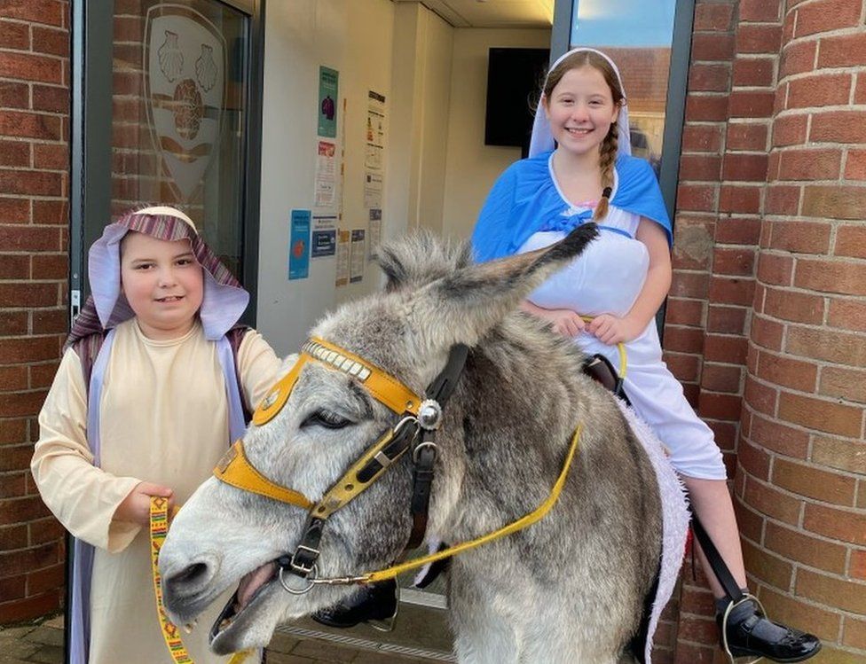 Pupils in the nativity show