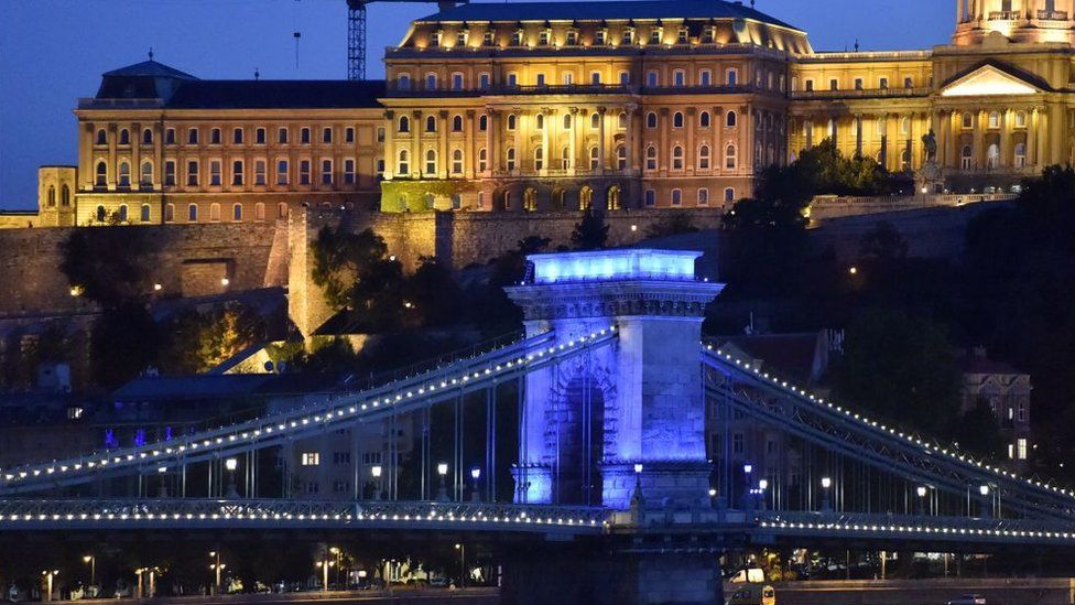 The Lanchid Chain Bridge in Budapest