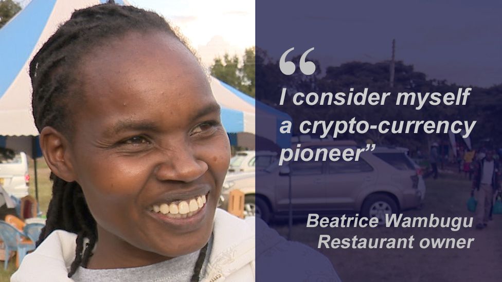 Quote box - Betty's Place owner Beatrice Wambugu: "I consider myself a crypto-currency pioneer"