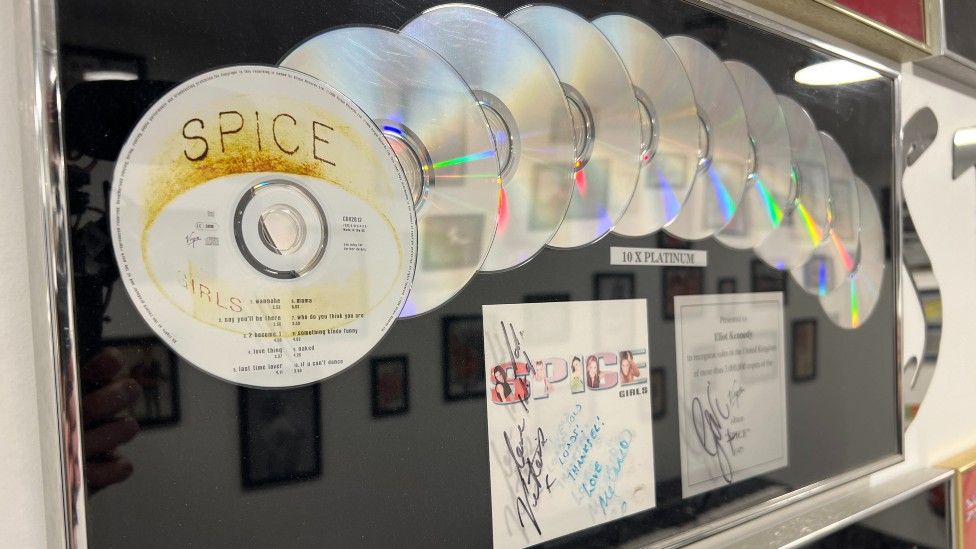10 times platinum disc signed by the Spice Girls