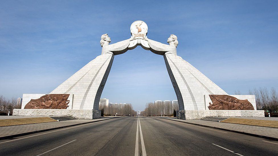 The Reunification Arch in North Korea as seen in 2008