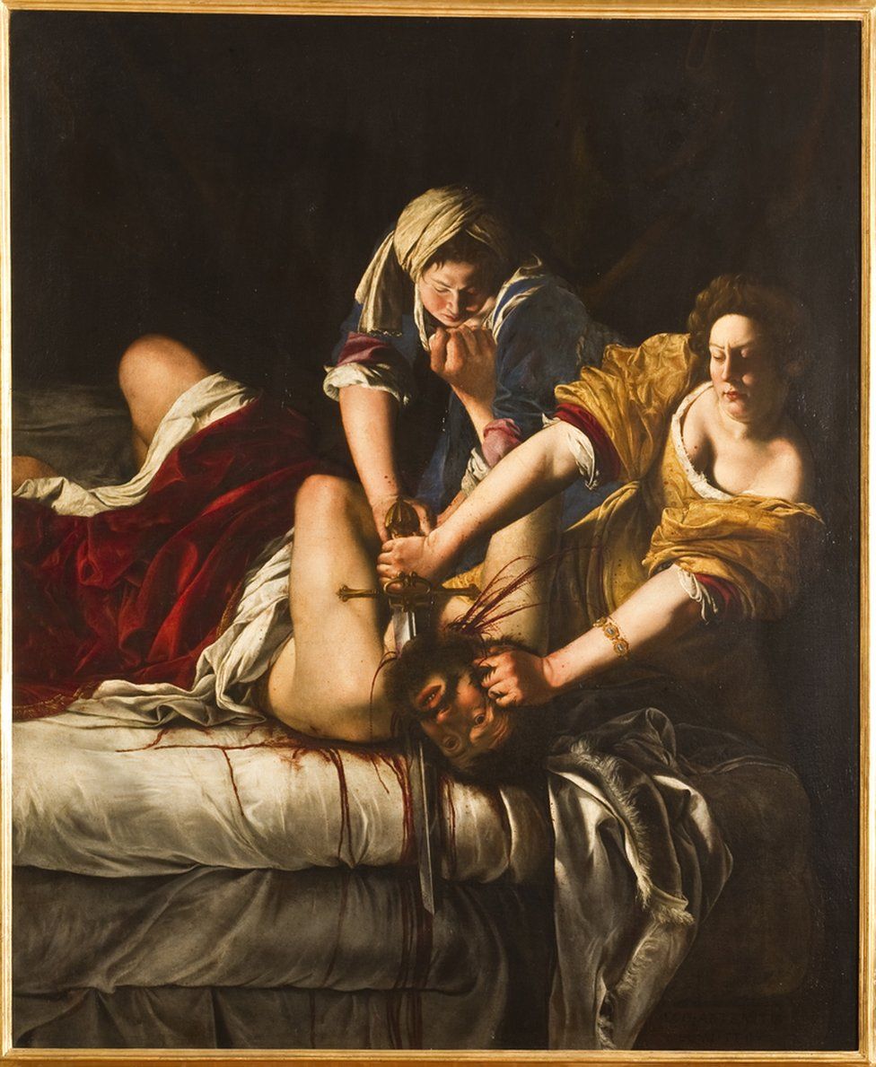 Judith beheading Holofernes, about 1613-14