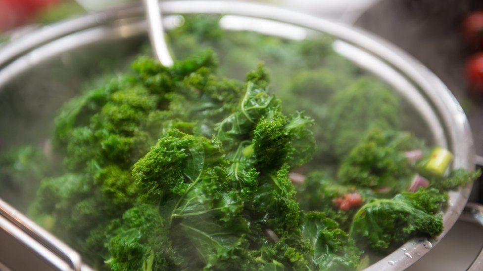 Cooking kale