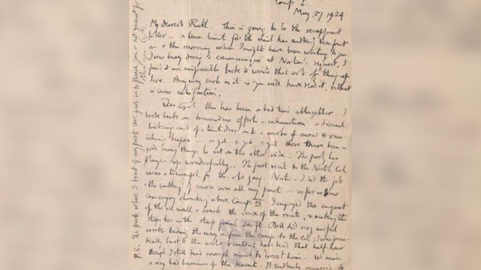 George Mallory's last letter to his wife