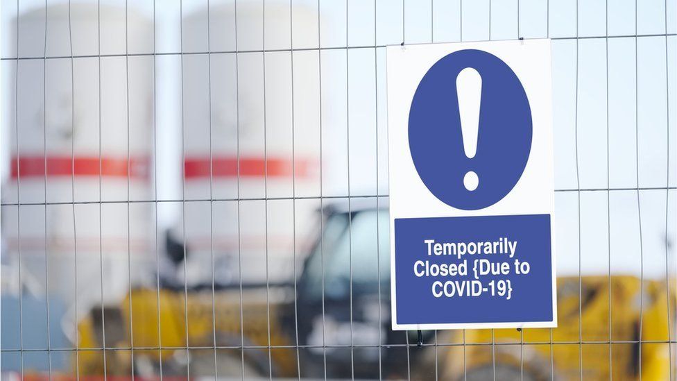 Covid-19 closure sign
