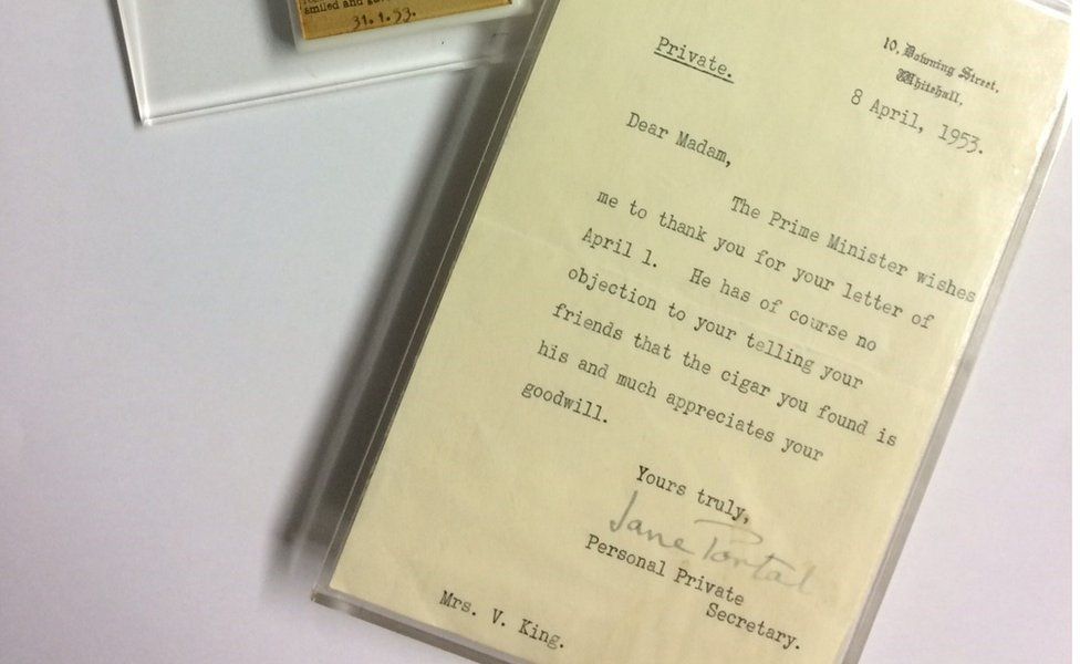 Letter from Churchill's secretary