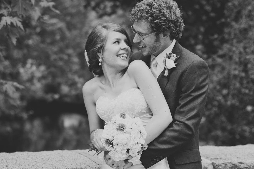 Johanna and Scott Watkins on their wedding day