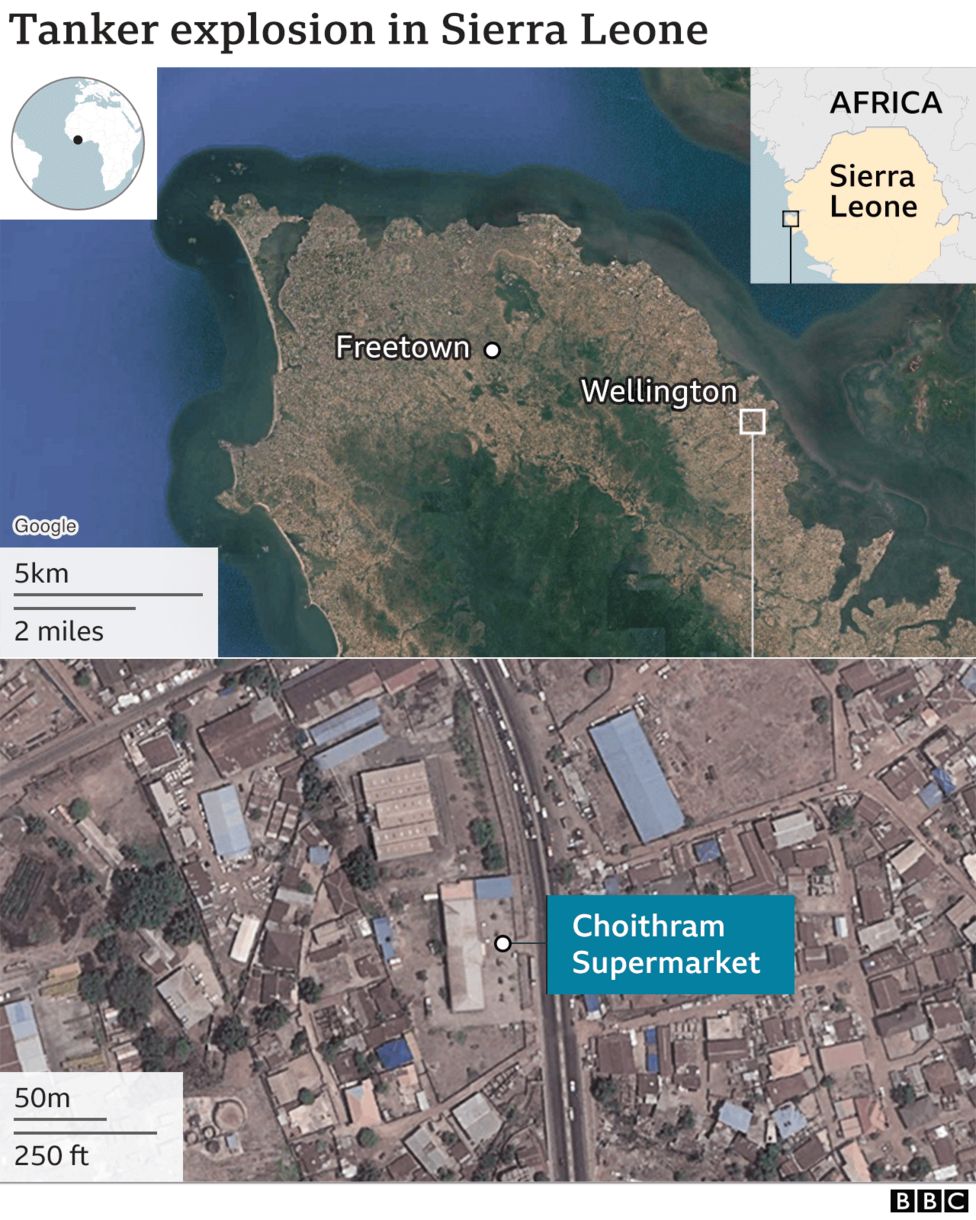 Sierra Leone explosion Scores dead after Freetown oil tanker collision