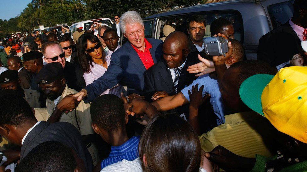 Bill Clinton in Tanzania in 2007