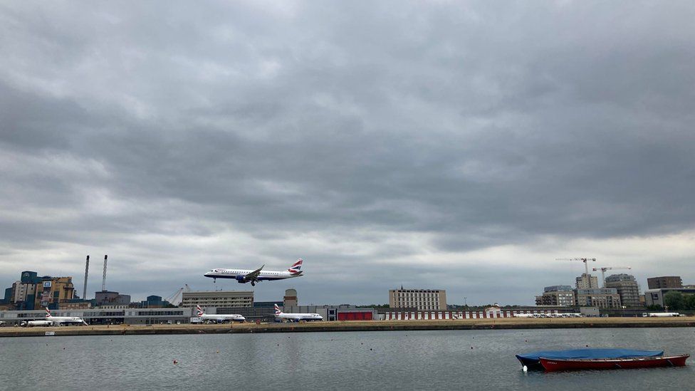 File image of a BA plane taking off from London City Airport.