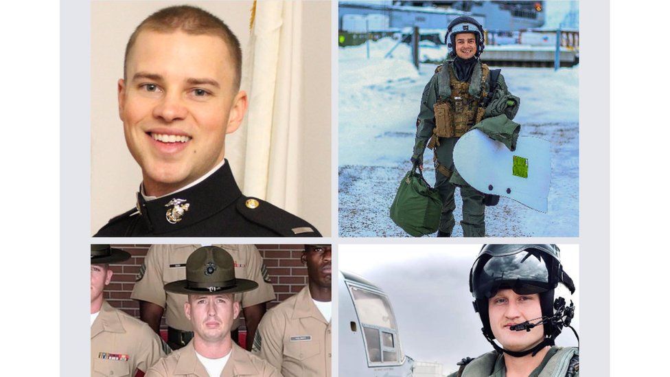 Clockwise from left: Capt. Matthew Tomkiewicz, Capt. Ross Reynolds, Cpl. Jacob Moore and Gunnery Sgt. James Speedy