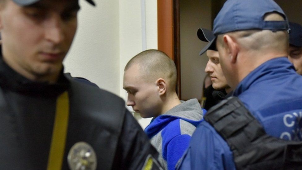 Vadim Shishimarin at court in Kyiv