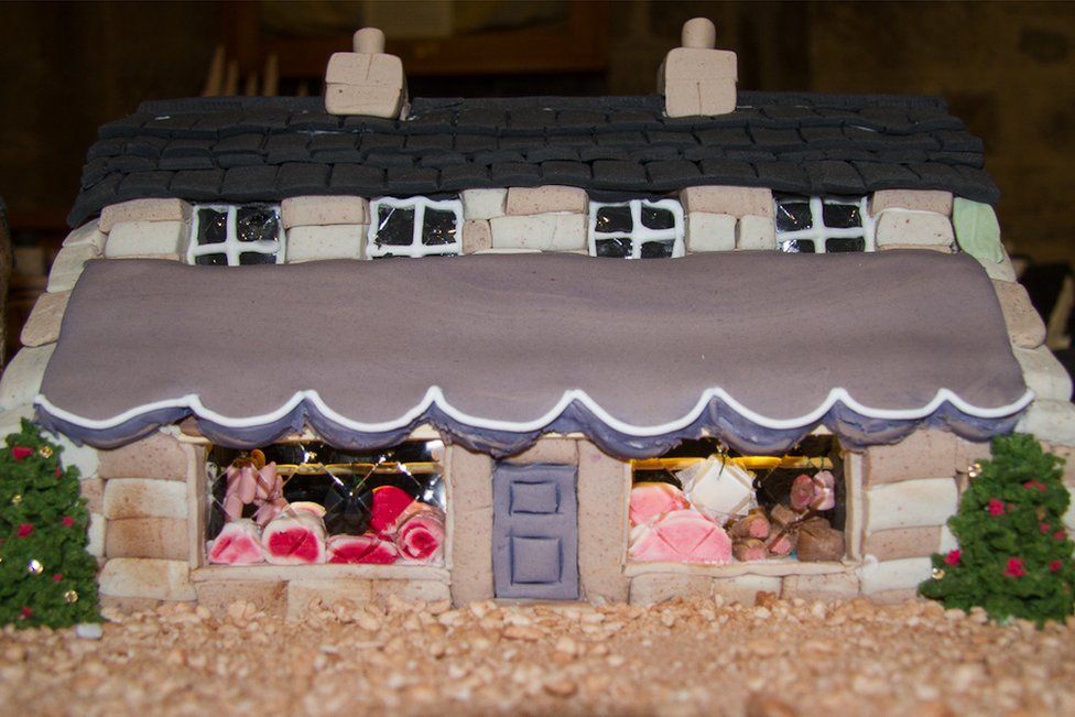 Butcher's shop made from cake