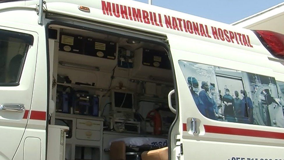 An ambulance of the Muhimbili National Hospital in Mwanza