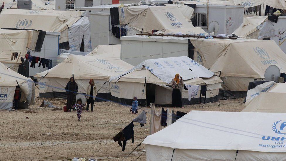 Syrian refugees in the Zaatari camp in Jordan