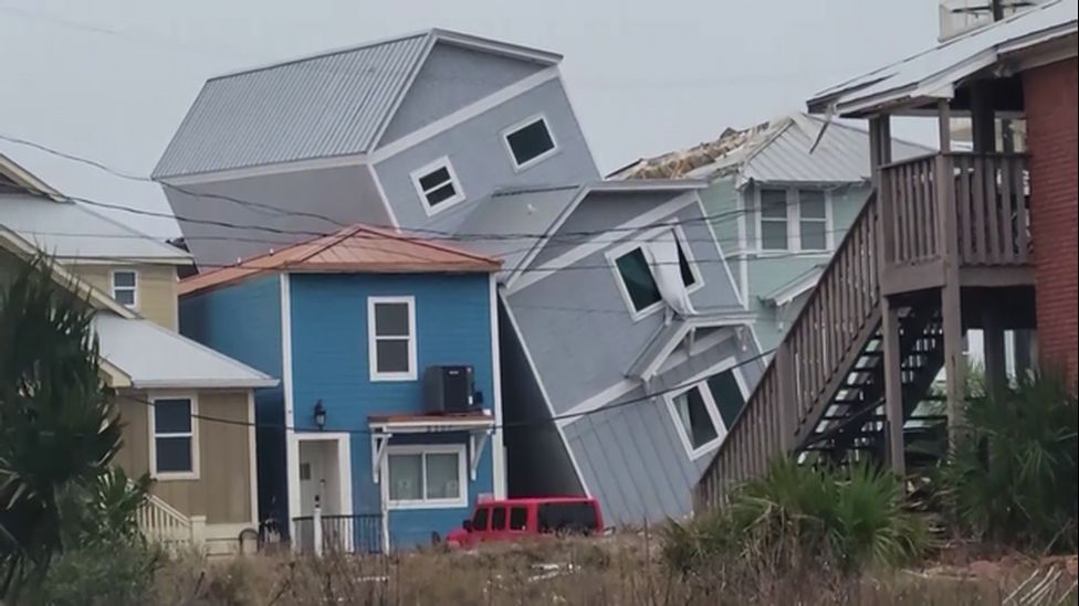 Toppled houses after tornadoes pummel through the US state of Florida