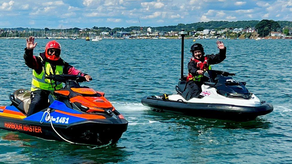 Harbour master and police watercraft