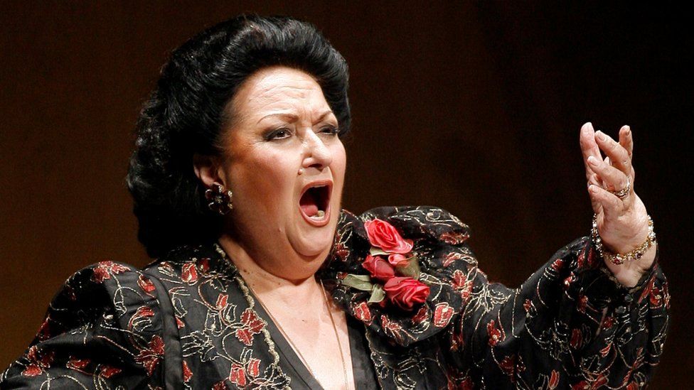 Spanish soprano Montserrat Caballe performs during a concert in Santander in 2006