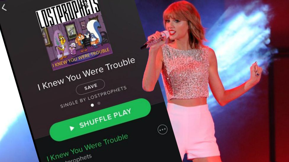 Taylor Swift track reappears on Spotify under the name of