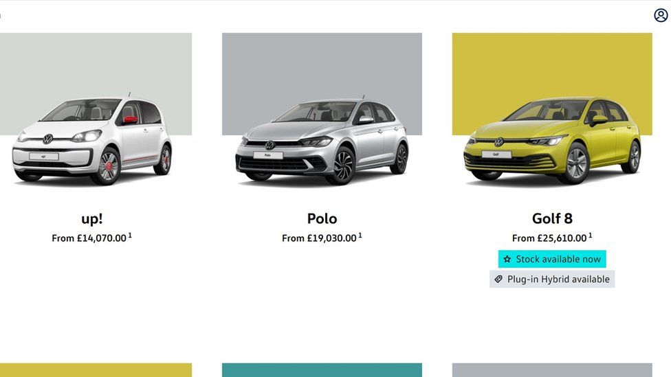 VW cars online