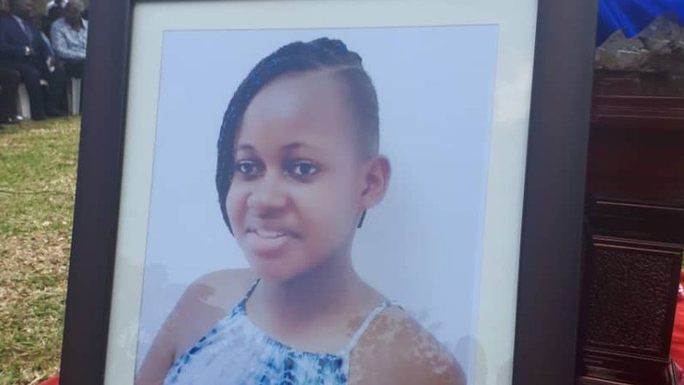 A photo of Nikita Pearl Waligwa at her funeral