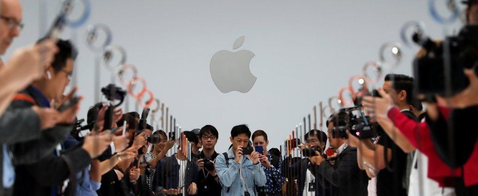 Image shows a demonstration of the newly released Apple products on 12 September 2018