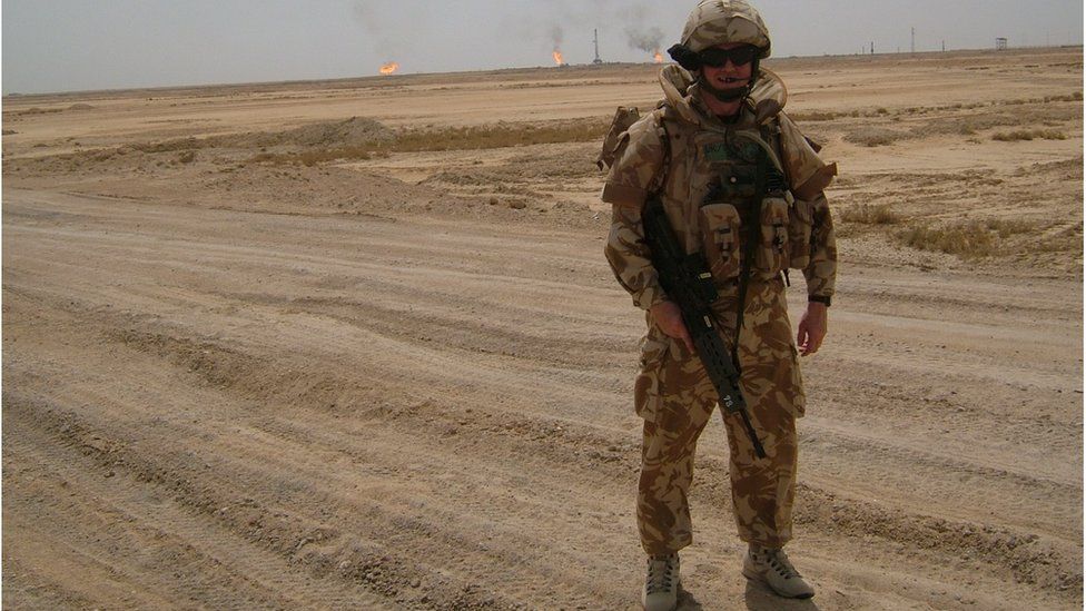 Paul Burt on patrol in Basra 2007