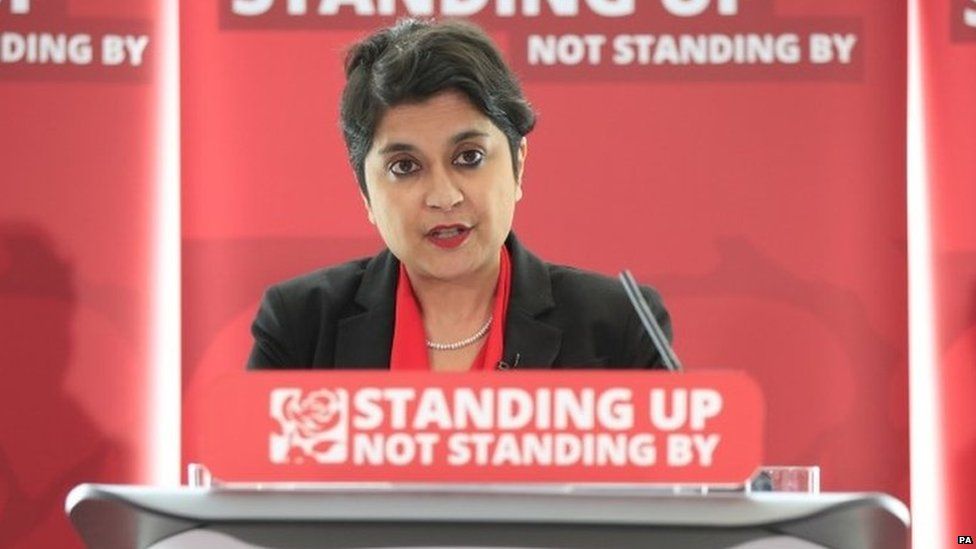 Shami Chakrabarti at the launch of her 2016 report into racism