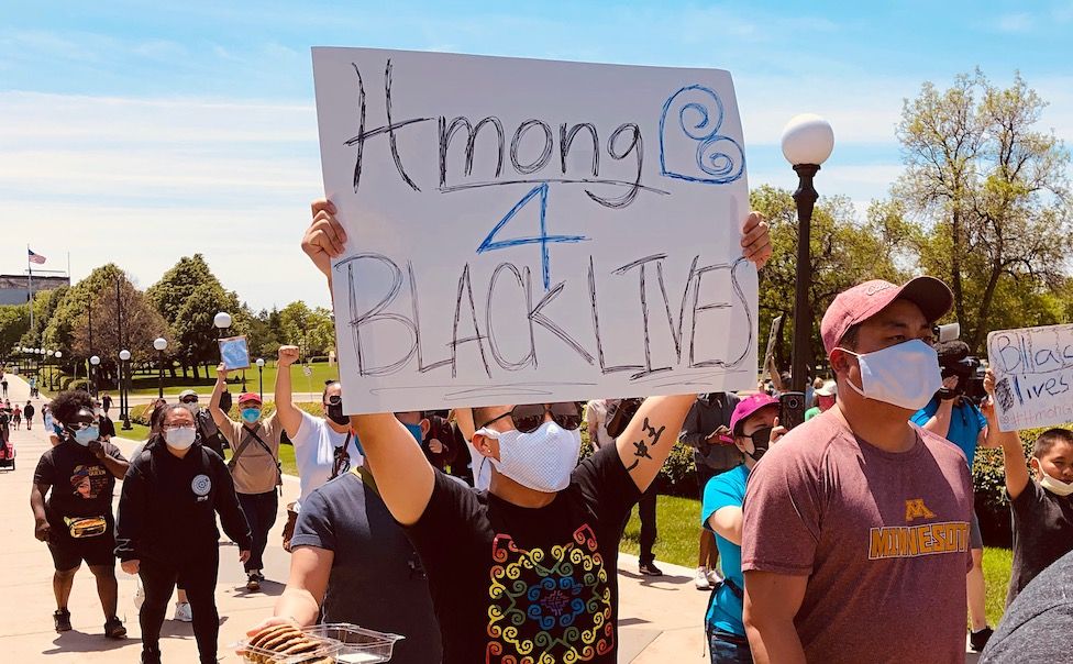 Hmong protester supporting BLM