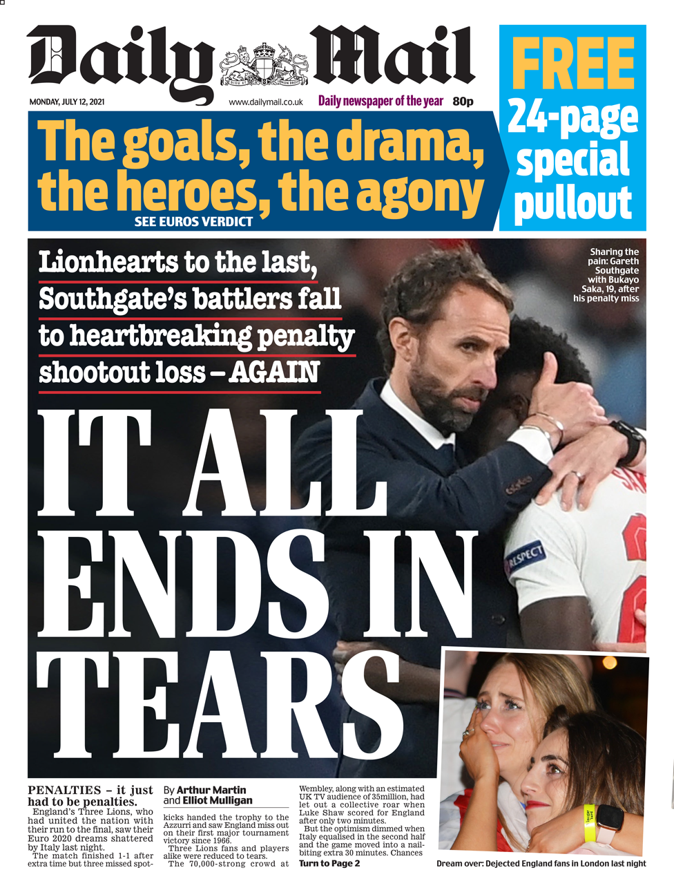 Daily Mail 12 July 2021