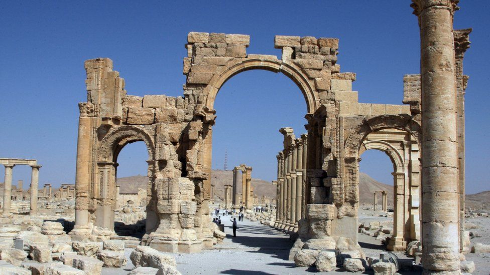 Ruins of the Roman-era city of Palmyra, Syria