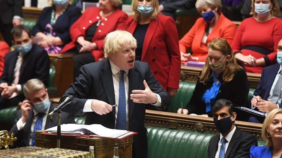 Boris Johnson in Parliament