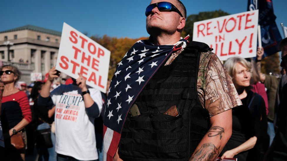 Trump supporters protesting