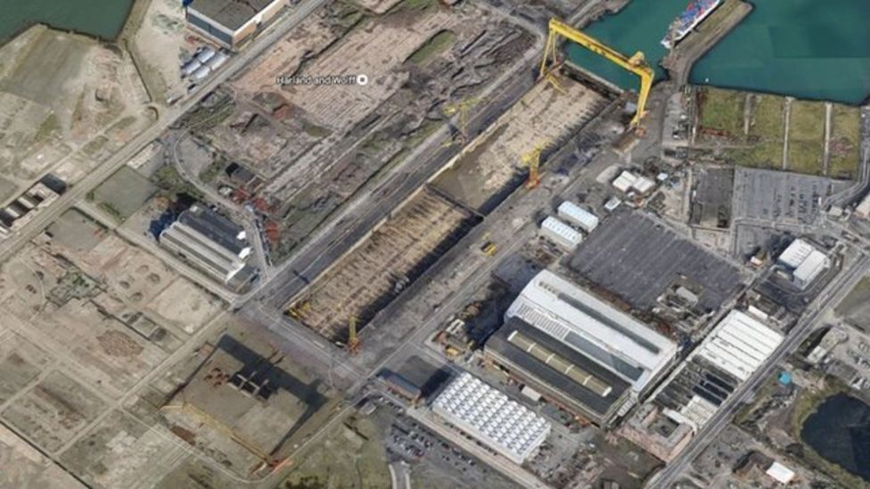 Google Maps omits Goliath crane from Harland and Wolff - BBC News