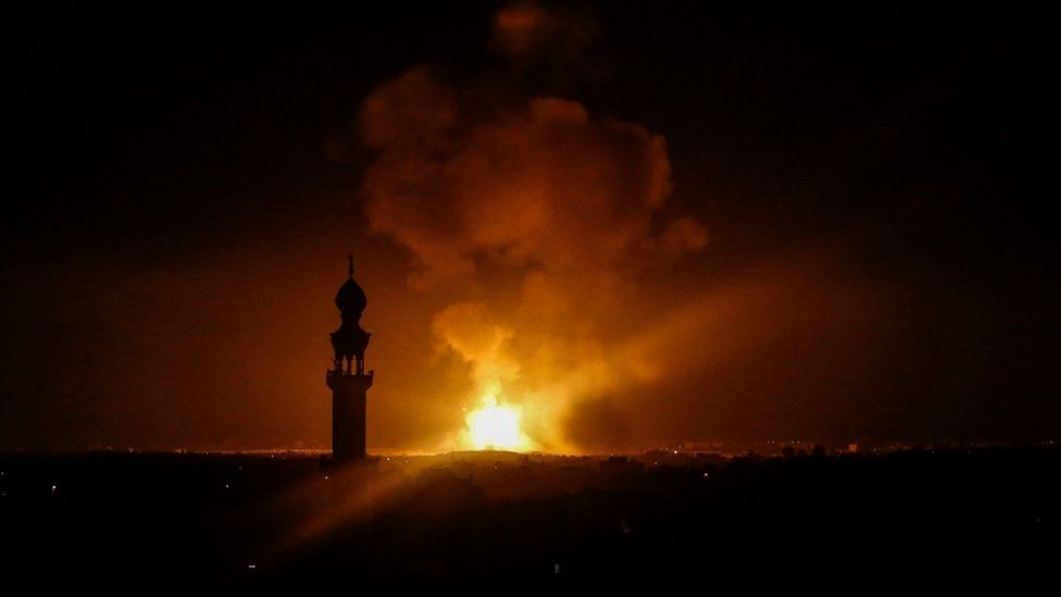 Israeli air strike on Rafah, Gaza Strip, 5 May 2019