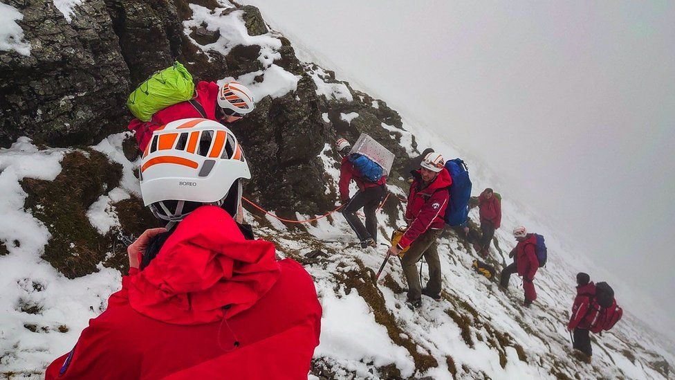 Keswick Mountain Rescue Team on Grisedale Pike