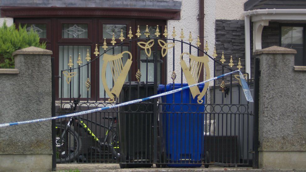 A police cordon at the scene of the stabbing
