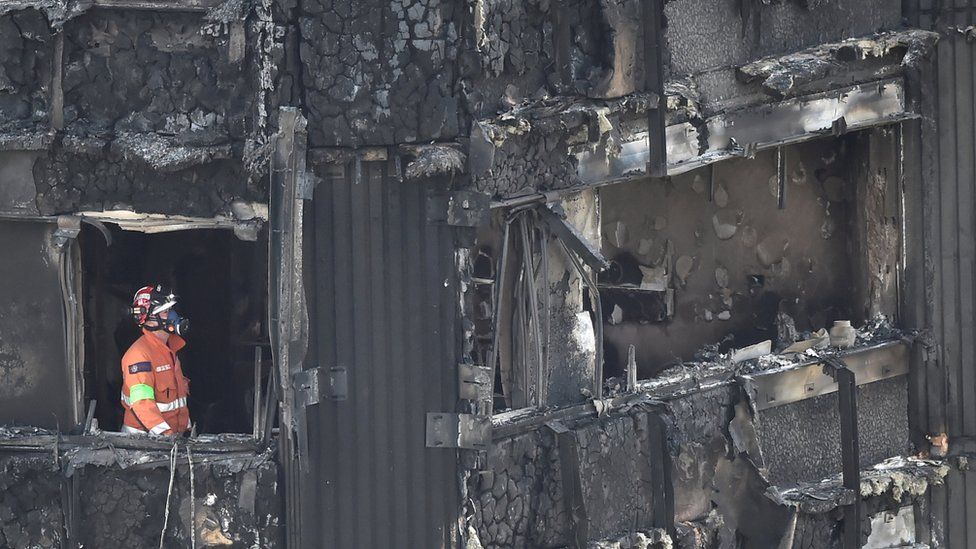 Firefighter at Grenfell Tower