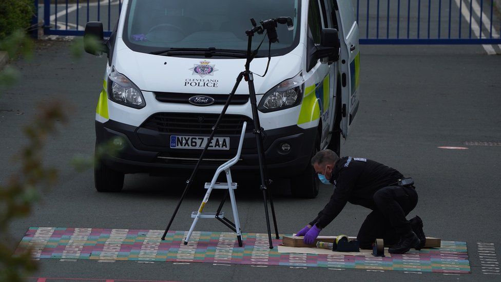 Police officer at the scene