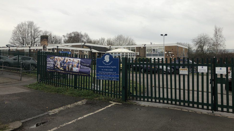 Hadrian Academy viewed from outside the school fence