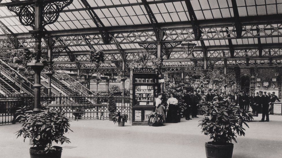 Tynemouth Station in Victorian times
