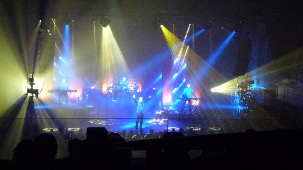 Orchestral Manoeuvres in the Dark performing at Cambridge Corn Exchange in November 2017