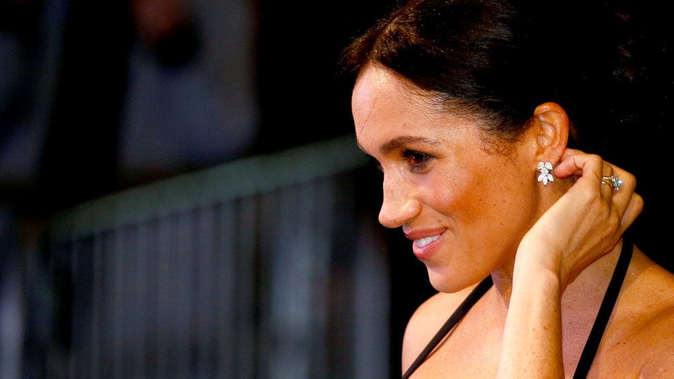 The Duchess of Sussex arriving at the Royal Variety Performance