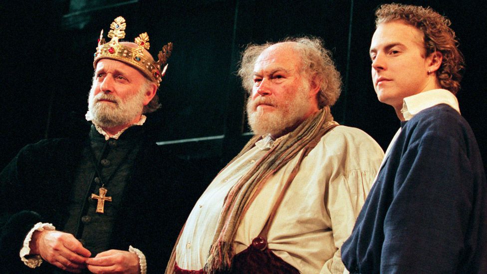 Gary Waldhorn, Timothy West and Samuel West in Henry IV at the Old Vic, London, in 1997