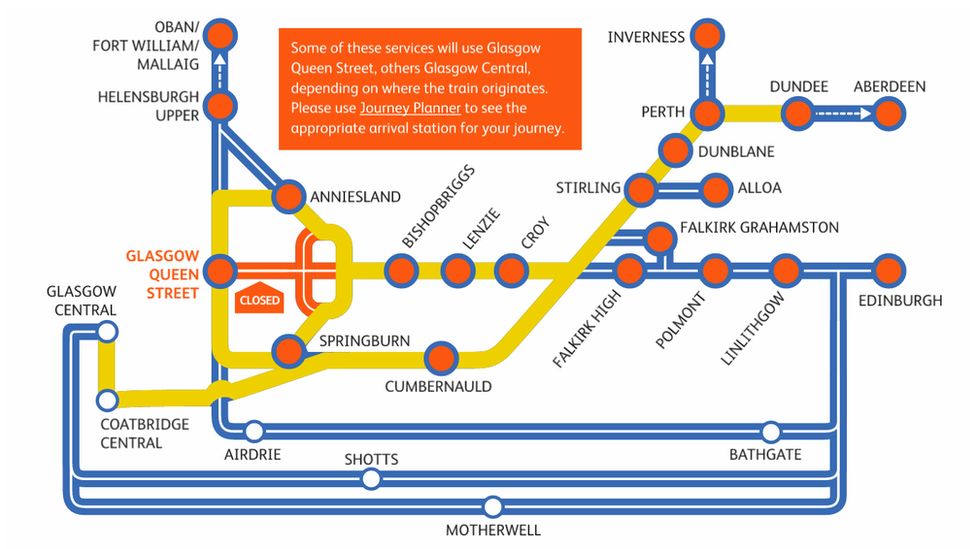 Timetables set for Glasgow Queen Street tunnel closure BBC News