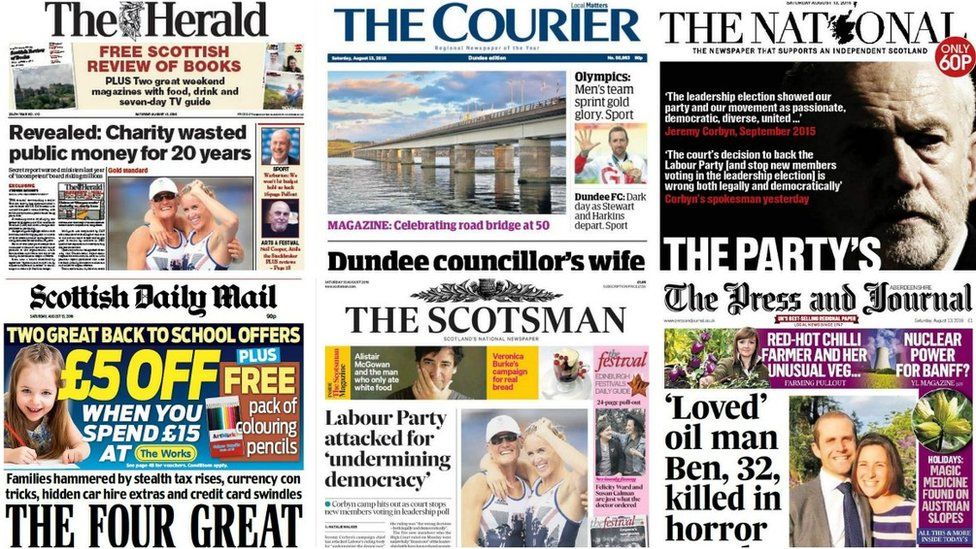 Aberdeen newspapers 'outperform rivals' despite sales drop BBC News