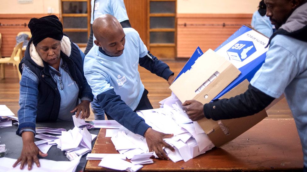 Counting during the South African election