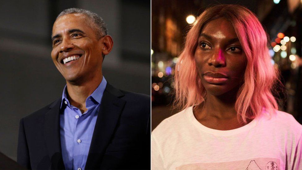 Barack Obama and Michaela Coel