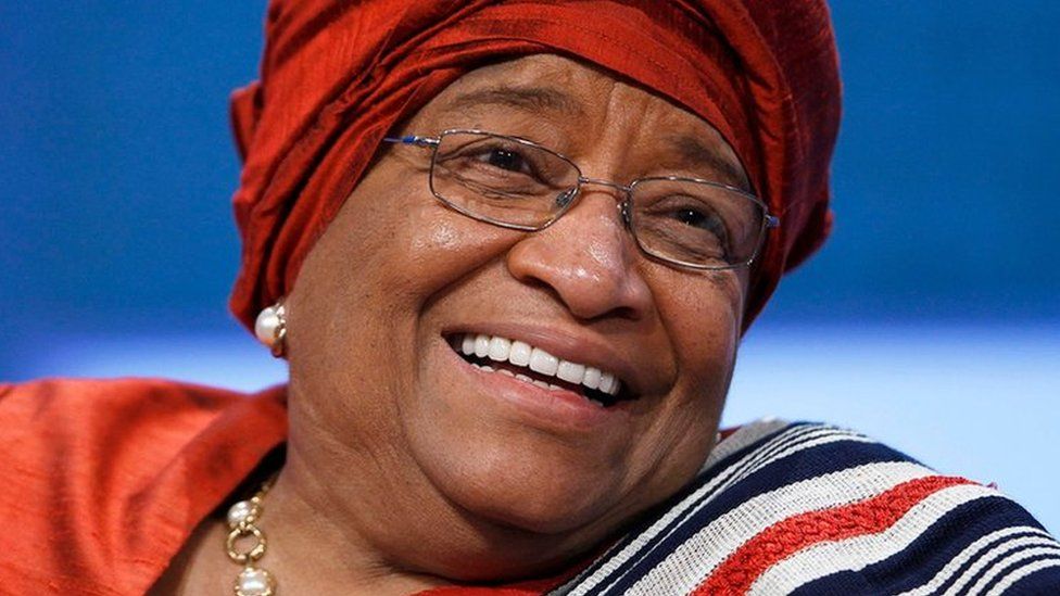 Ms Sirleaf in 2010