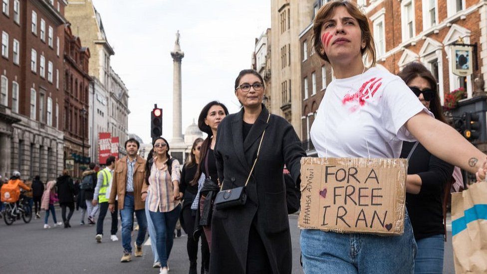 Iran women's rally in London, 29 Oct 22